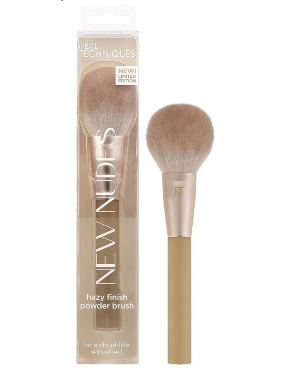 REAL TECHNIQUES New Nudes Hazy Finish Powder Brush NWT Sealed